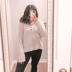oversized gray sweater
